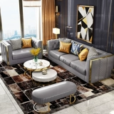 Легкий роскошный слой кожаный диван в гонконгском гонконге