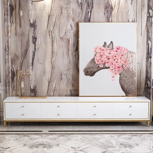 Легкий роскошный золотой кофейный столик телевизионный шкаф