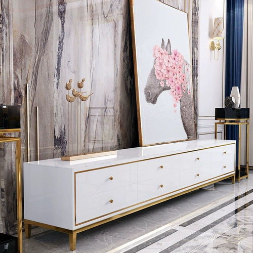 Легкий роскошный золотой кофейный столик телевизионный шкаф