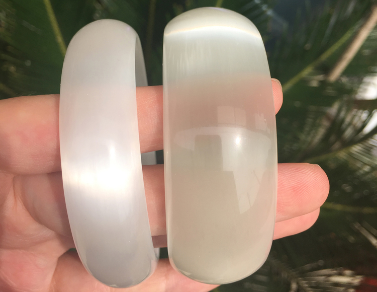 Chính hãng mở ngọc trắng mắt mèo vòng tay pha lê tự nhiên nữ mô hình hoa đào vòng tay vận chuyển trang sức nữ vòng lv