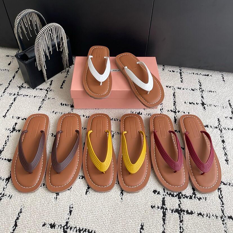Trendy Casual Flip-Flops for Women 2026 Summer Sheepskin Flat Non-Slip Comfortable Outdoor Beach Thong Sandals for Vacation
