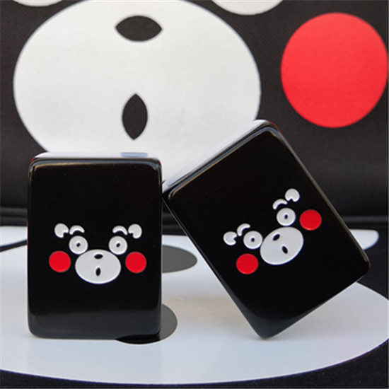 Cartoon cute black Kumamoto bear mahjong tiles home hand rubbing stupid bear black automatic medium and large mahjong tiles