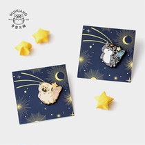 Wu Huang Wan sleep original new brooch female high-end cute 2021 tide badge pin couple a pair of brooch summer
