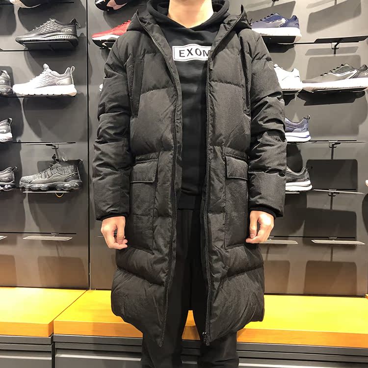 鸟 羽绒服 2018 áo khoác dài trùm đầu mùa đông mới dày 2085025 2085115 áo phao cổ lông
