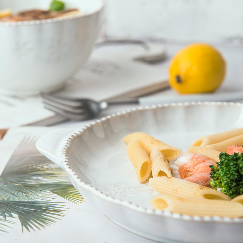 Lototo Nordic hand - made plates and dishes of household ceramics ears rainbow such as bowl dish dish dish nice salad dishes