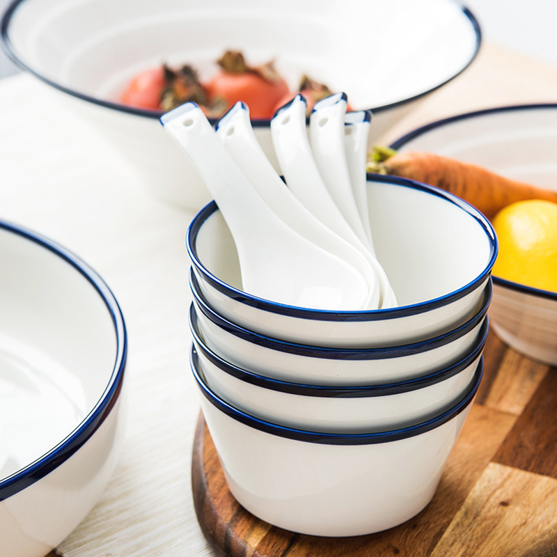 Lototo Japanese - style tableware bowls bowl big rainbow such use rainbow such use ceramic bowl creative household food bowl bowl