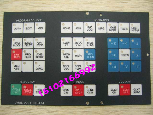 Machine tool key panel, key membrane, Fanuc system 0524#T 0524#S 0524#J