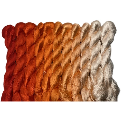 蚕宝宝 Шелковые шелковые нитки ручной работы, 52 размер, с вышивкой, DIY