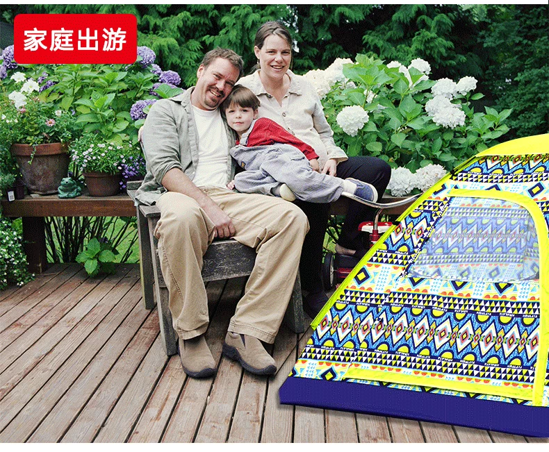 Lều dã ngoại Himalayan bật lên hoàn toàn tự động ngoài trời Công viên dã ngoại mùa xuân mở nhanh Lều trẻ em di động lều cắm trại 4 người dựng lều cắm trại