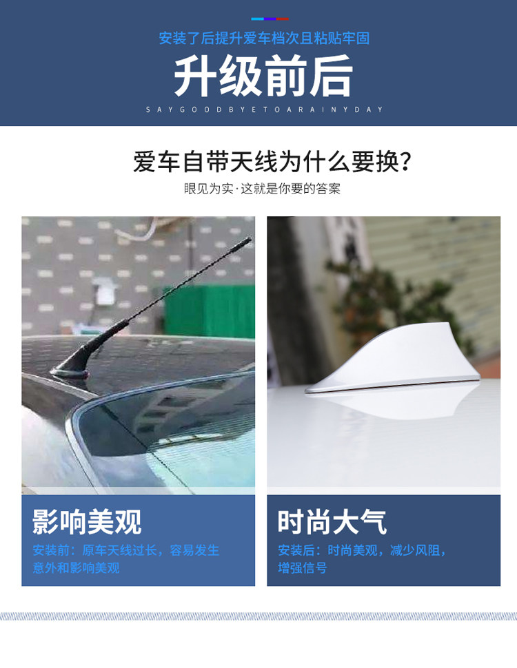 Suitable for Car New Jetta New Santana Xinrui Roof Shark Fin Antenna Modified Signal Enhancement Function