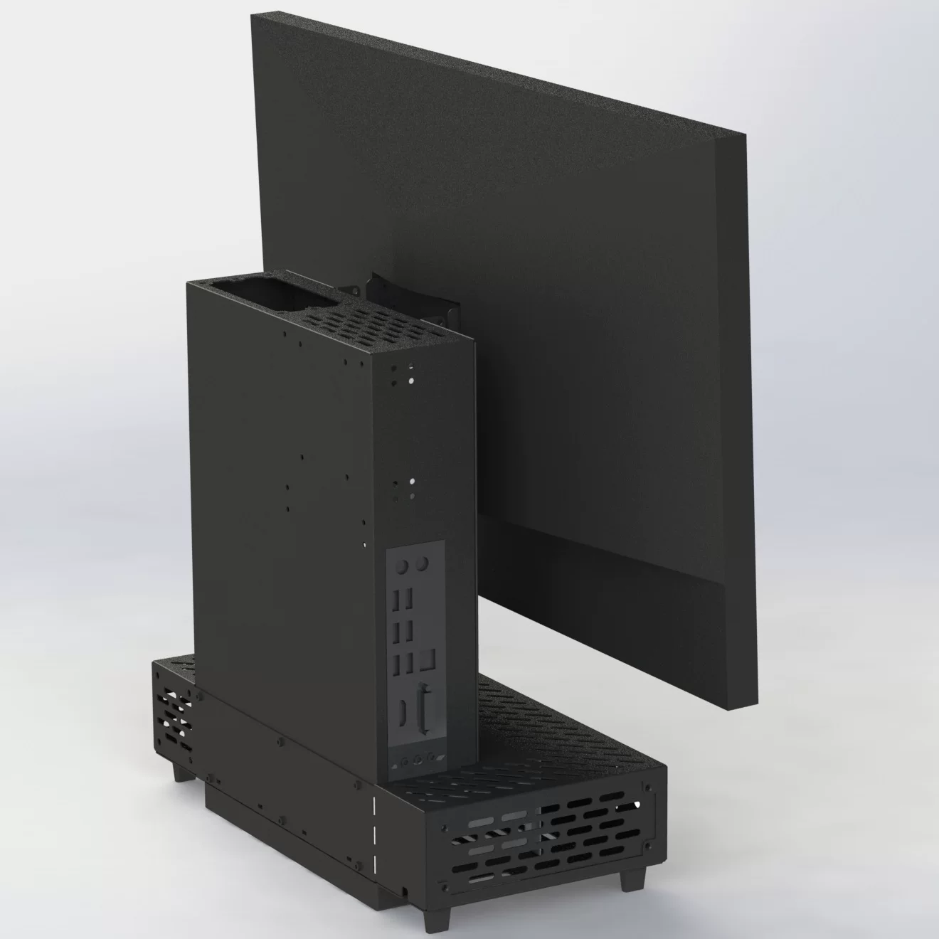 ITX корпус независимый дисплей все в одном ночник трава дисплей корпус MATX настольный A4 1U мини корпус