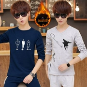 Quần lót nam 13 nhiệt 15 áo một mảnh cộng với áo nhung 16T thanh niên 18 nam lớn trẻ em học sinh trung học cơ sở 19 tuổi