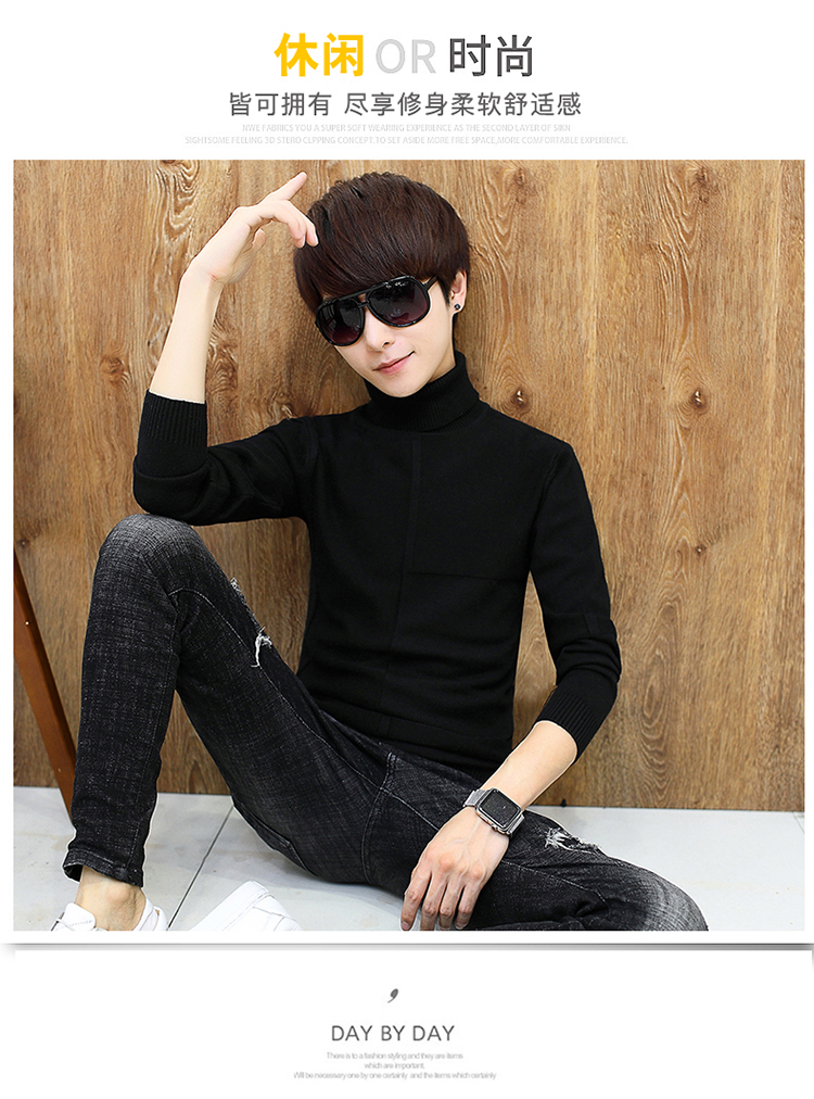 Cổ áo cao trẻ em áo len mùa đông 13 cộng với nhung dày 15 thanh niên 14 học sinh trung học 16 áo len nam 18 tuổi áo len nam