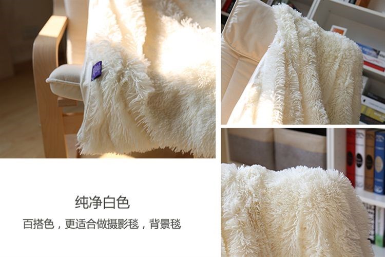 chăn sang trọng giản dị phong cách châu Âu sofa bìa chăn trắng cửa sổ bé chăn tóc dài và chăn trang trí camera chụp ảnh - Ném / Chăn chăn lông nhung