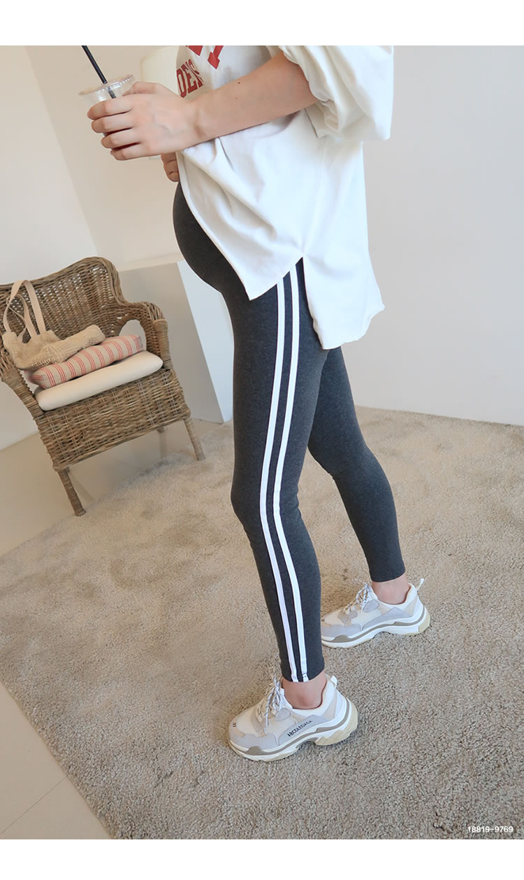 Bà bầu xà cạp mùa xuân và mùa thu mỏng phần phụ nữ mang thai quần cotton kích thước lớn thể thao nâng bụng quần quần bà bầu mùa thu quần áo mùa đông quần bầu đẹp