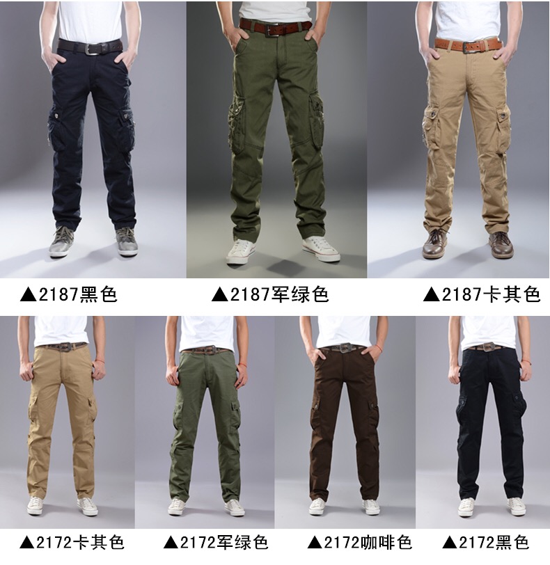 Mùa thu và mùa đông overalls quần yếm nam mạnh mẽ siêu mặc quần nam thanh niên thẳng lỏng kích thước lớn quần giản dị quần nam quần jean ống rộng nam
