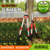 Gardening scissors Pruning shears Manual landscaping hedge shears Fruit trees Lawn powerful large scissors Telescopic extended type