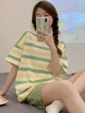 Летняя хлопковая пижама, тонкий комплект, коллекция 2023, в корейском стиле