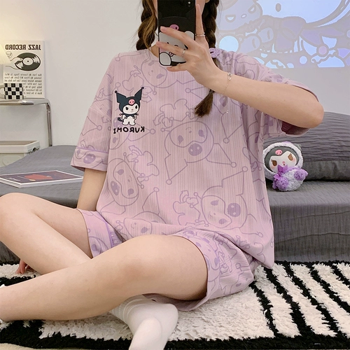 Мультяшная хлопковая летняя пижама, милый комплект для школьников, коллекция 2023