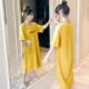 Đồ ngủ của phụ nữ mùa hè cotton sinh viên dễ thương ngắn tay váy ngủ mỏng phần lỏng lẻo ngọt ngào tươi mát cô gái dịch vụ nhà mùa hè - Đêm đầm