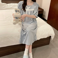 23054 Короткие юбки квадратный воротник Черный воротник синий