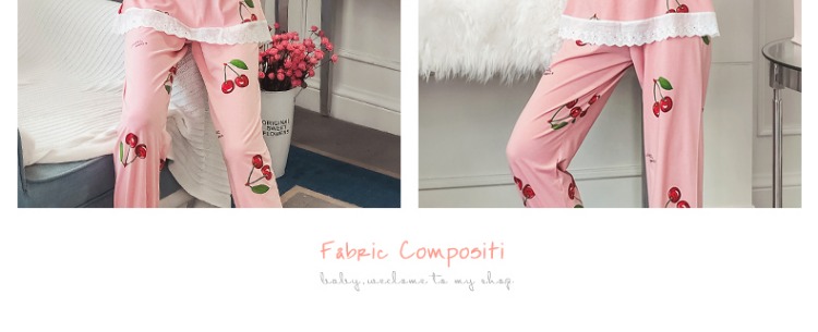 Bộ đồ ngủ Bộ đồ ngủ nữ mùa xuân và mùa thu tay dài Cotton Hàn Quốc Sinh viên tươi mặc mùa đông Dịch vụ mặc nhà bộ jum đẹp
