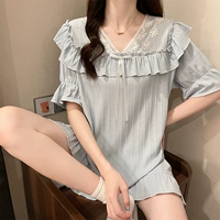 62899 V -neck Bow Blue