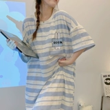 Летняя пижама, тонкая милая хлопковая юбка, короткий рукав, коллекция 2023