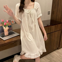 3681 Короткая юбка, маленький лук, белый