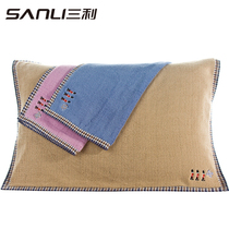 Sanli old towel towel Northern wind pair couple pure cotton pillow towel gauze pillow towel adult