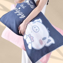 High-end pillow towel female princess style Foreign style cute 2021 new cotton gauze a couple pillow cloth single