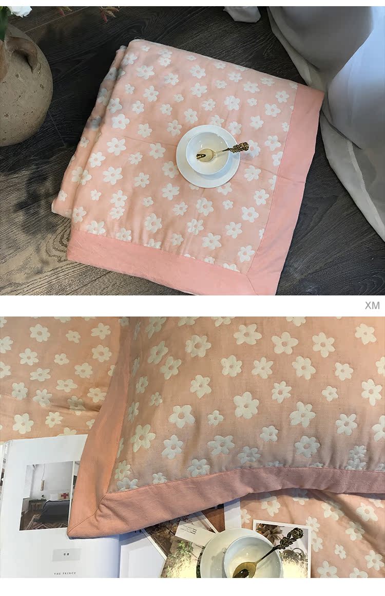 Khăn trải giường cotton châu Âu một mảnh sọc phong cách châu Âu và Mỹ được nhồi bông bởi bông mùa hè dày tấm đôi bộ drap giường giá rẻ