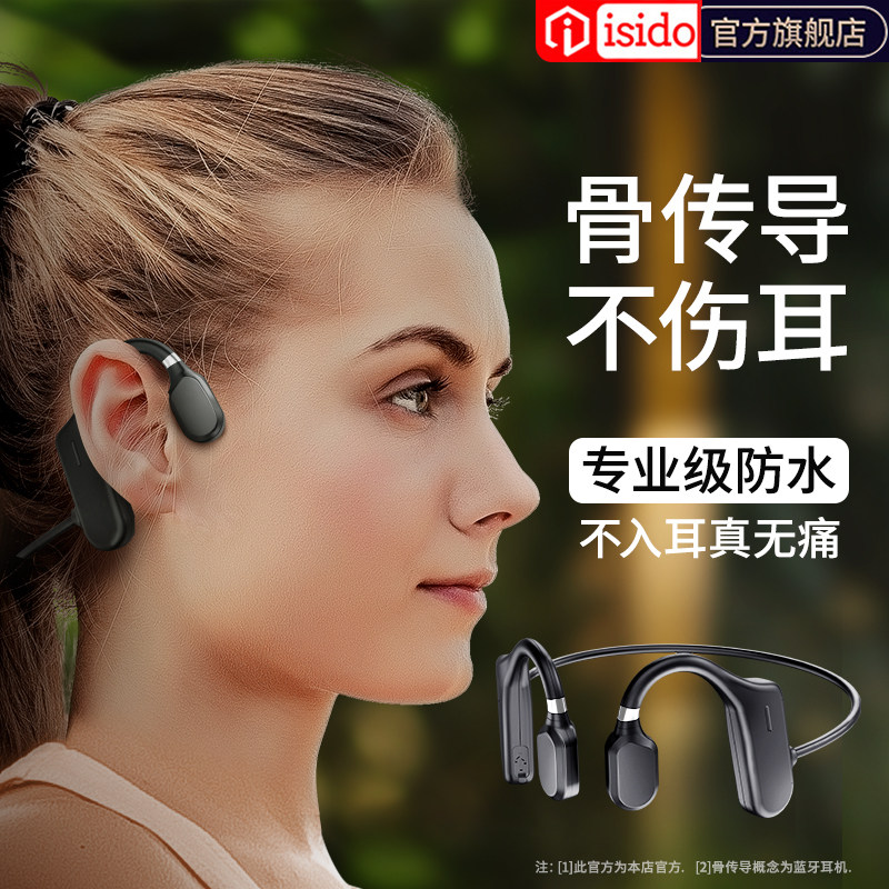 Bone conduction wireless Bluetooth headphones 2021 New ladies' models Sport-style head-mounted running special for Apple Huawei Xiaomi oppo girls vivo extra-long renewal ear hang