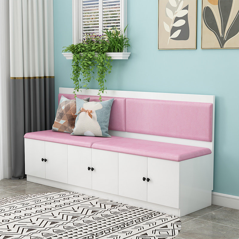 Card seat sofa dining table home small apartment combination corner L-shaped soft bag opposite door card seat bay window storage cabinet