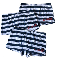 3 strips of 19 9 yuan foreign trade cotton stretch stripe banded boy flat angle boxer briefs