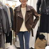 Leather jacket women's short trend new 2021 autumn Korean version loose and handsome jacket motorcycle suit PU leather cool