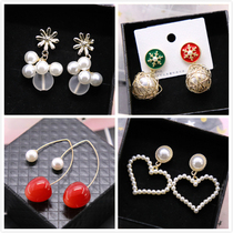 Xiyao jewelry cute temperament cold wind pearl earrings collection beaded earrings lady socialite style earrings