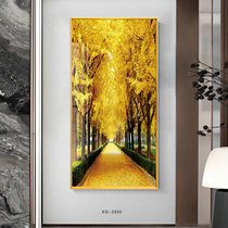 Golden full of home entrance painting Nordic fortune wall hanging painting fortune tree decoration painting vertical version New Chinese light luxury