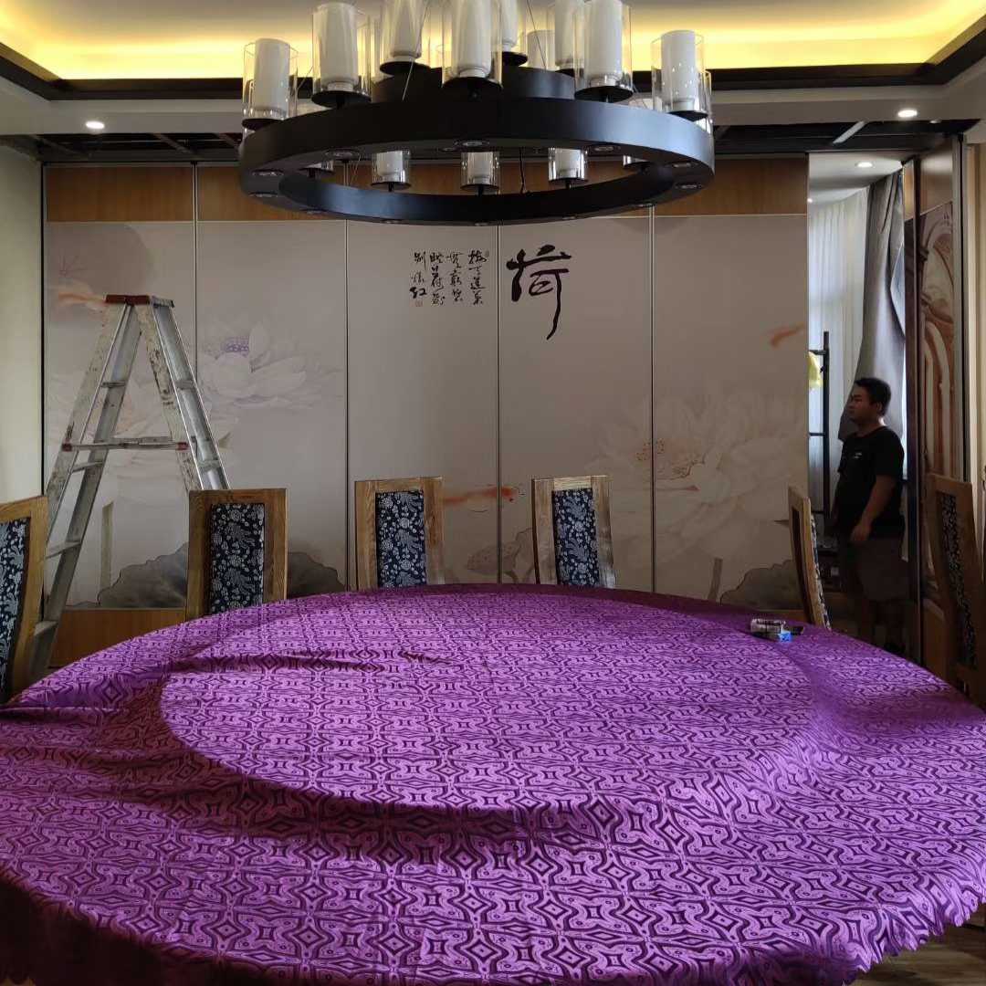 Handan Xingtai Activity Partition Mobile Screen Hotel Meeting Room Partition Wall Manufacturers Direct Separation Classroom