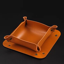 Simple foldable PU leather pipe wake pallet portable hand cigarette disc collection disc pipe accessories tool