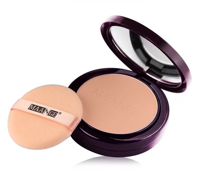 Ma Ange misty skin double effect phấn tập trang điểm che khuyết điểm lâu trôi dưỡng ẩm dầu khô phấn nền lỏng sửa chữa phấn nền - Bột nén phấn phủ rcma