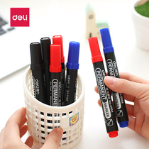 Deli Stationery marker pen 6884 coarse ink quick drying waterproof express Mark 1 5mm disc big head oil pen