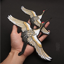 Delicacy Backglue Fairy Crane Cloth Patch Clothing Decoration Patches Large DIY National Wind Fashion Clothing Accessories Embroidery pieces