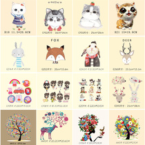 Hot painting Korean cute cartoon personality Art heat transfer offset printing clothes T-shirt DIY bag patch cloth patch