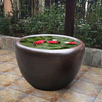 Outdoor fish tank courtyard lotus water lily tank ceramic fish tank large extra large water tank fish imitation stone balcony flower pot