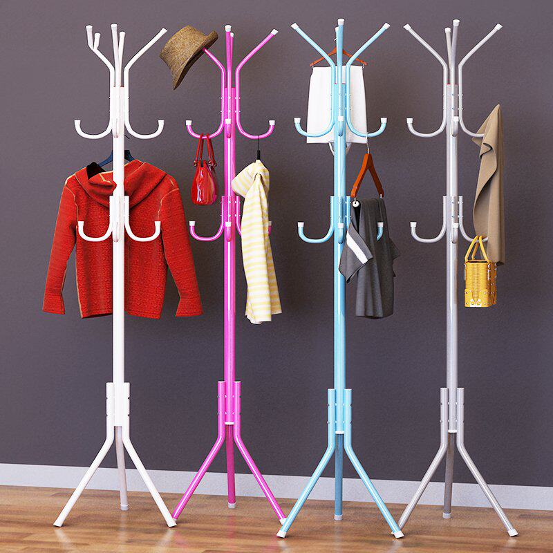 Chinese style with hanging bag rack in door shelve clothes hanger minimalist bedroom floor hanging clothes hanger clothes hat rack steel tube hotel