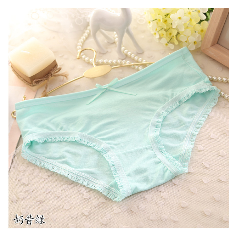 Sợi than tre 100% cotton phương thức sinh viên dễ thương sexy thấp eo triangle ladies đồ lót bán buôn