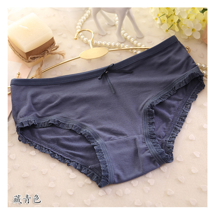 Sợi than tre 100% cotton phương thức sinh viên dễ thương sexy thấp eo triangle ladies đồ lót bán buôn