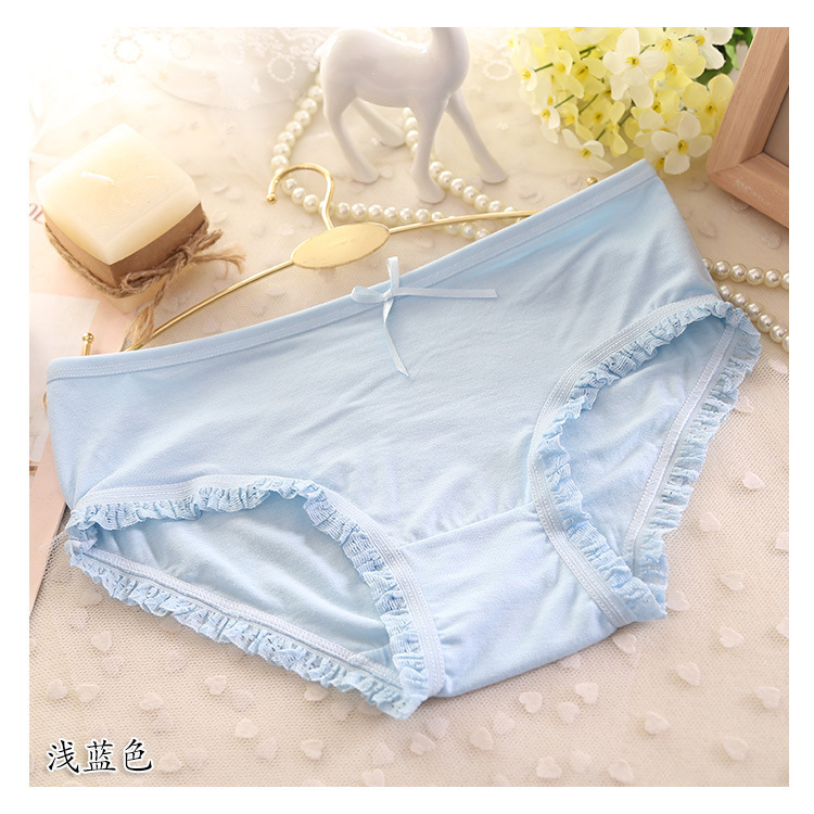 Sợi than tre 100% cotton phương thức sinh viên dễ thương sexy thấp eo triangle ladies đồ lót bán buôn