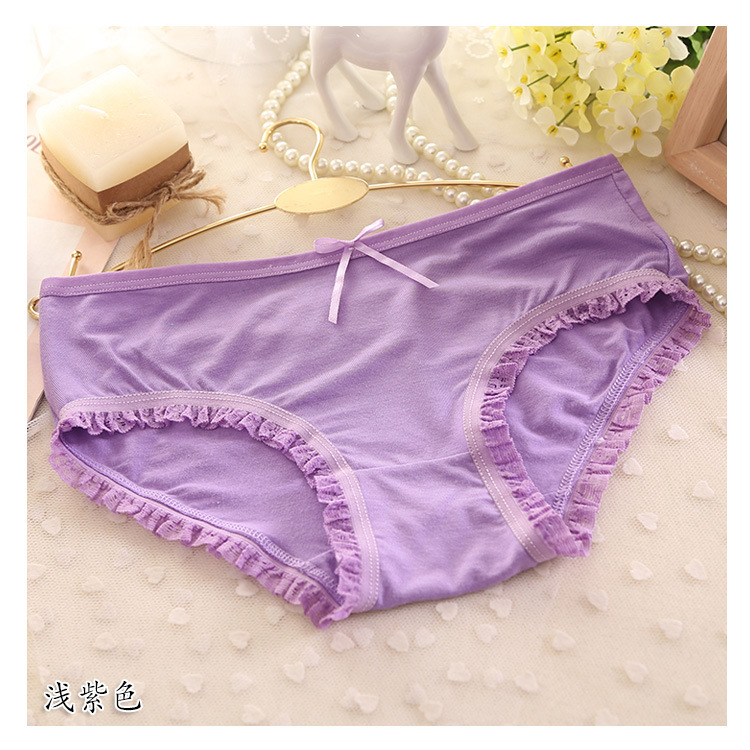 Sợi than tre 100% cotton phương thức sinh viên dễ thương sexy thấp eo triangle ladies đồ lót bán buôn